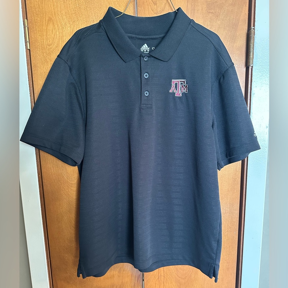 Adidas ClimaLite Short-Sleeve Texas A&M Polo Shirt. Men’s Large.